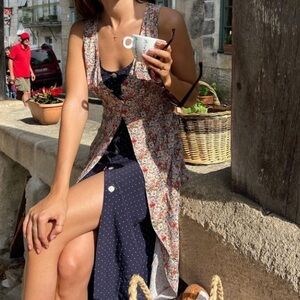 Rouje Lorine Dress 38 Giverny Floral Polka Dots New